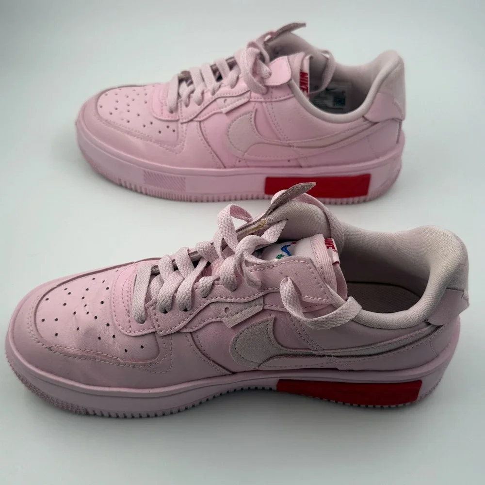 Nike Air Force 1 Fontanka Pink Foam University Red Womens Shoes Size 7.5